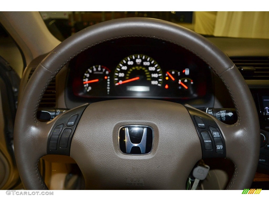 2004 Honda Accord EX Sedan Ivory Steering Wheel Photo #81677104