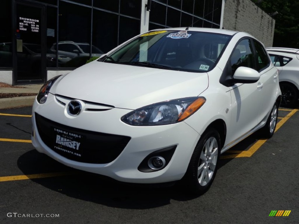 2011 MAZDA2 Touring - Crystal White Pearl / Black photo #1
