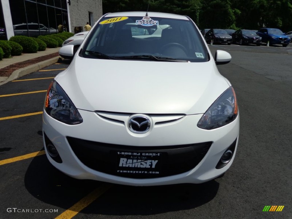 2011 MAZDA2 Touring - Crystal White Pearl / Black photo #2