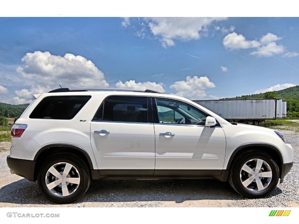 2012 Acadia SLT AWD - White Diamond Tricoat / Ebony photo #6