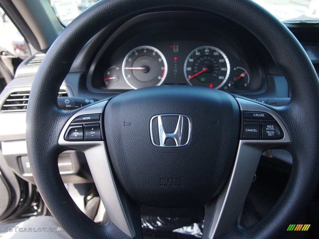 2009 Honda Accord EX Sedan Black Steering Wheel Photo #81680104