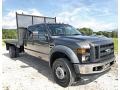 Dark Shadow Gray Metallic - F550 Super Duty XL Crew Cab 4x4 Stake Truck Photo No. 2