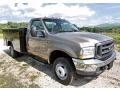 Arizona Beige Metallic 2004 Ford F350 Super Duty XL Regular Cab 4x4 Utility Truck Exterior