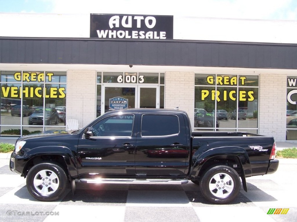 2012 Tacoma V6 TRD Sport Prerunner Double Cab - Black / Graphite photo #1