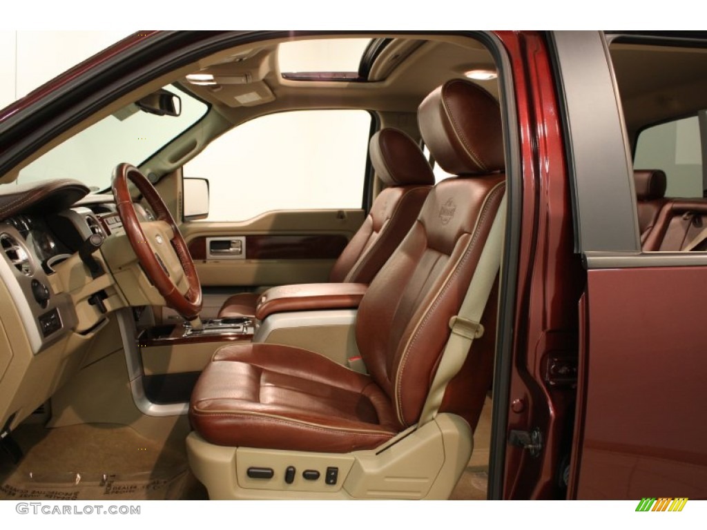 2009 F150 King Ranch SuperCrew 4x4 - Royal Red Metallic / Chaparral Leather/Camel photo #7