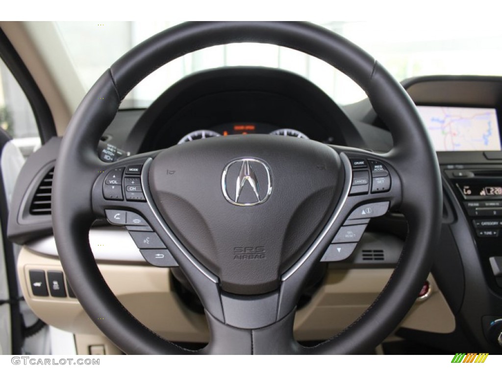 2014 Acura RDX Technology AWD Parchment Steering Wheel Photo #81683818