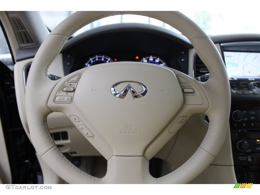 2013 Infiniti EX 37 Journey Wheat Steering Wheel Photo #81684361