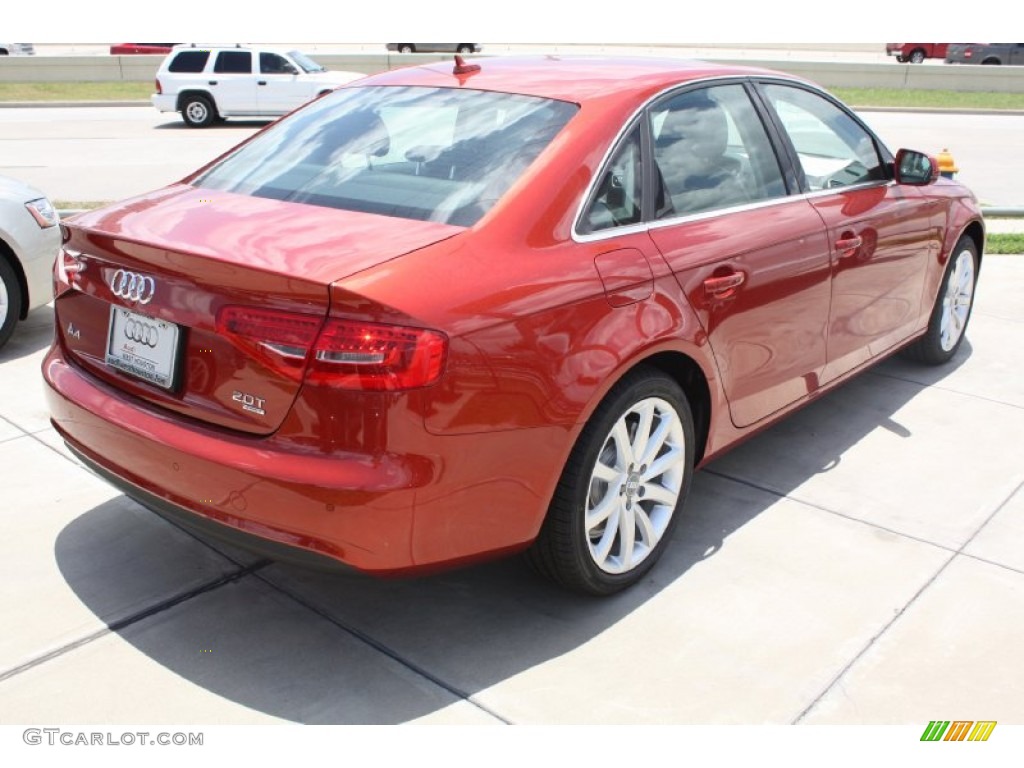 2013 A4 2.0T quattro Sedan - Volcano Red Metallic / Black photo #8
