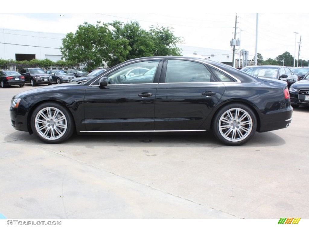 Phantom Black Pearl Effect 2013 Audi A8 4.0T quattro Exterior Photo #81686505