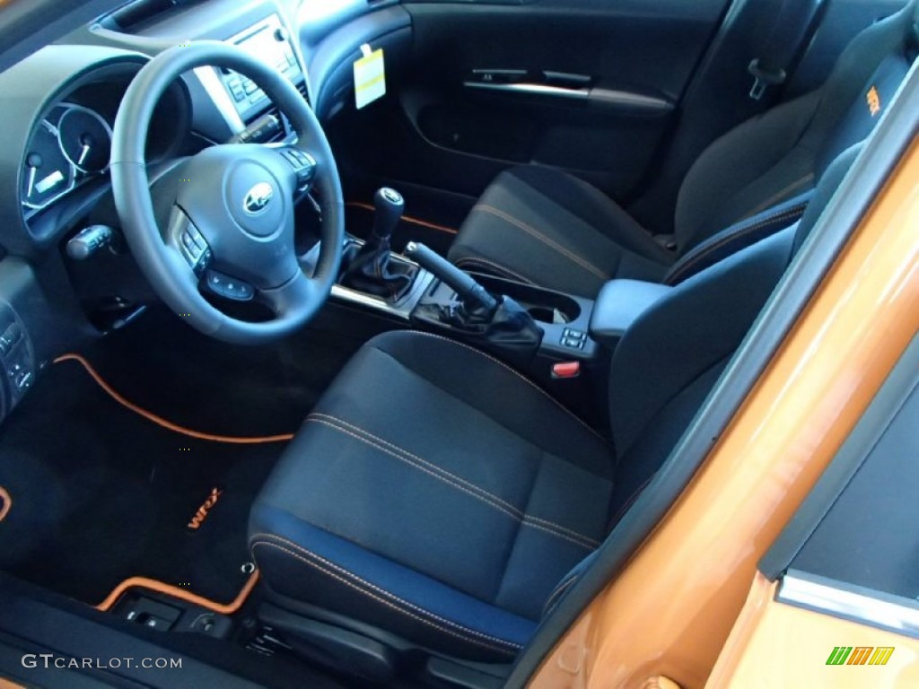 WRX Carbon Black Interior 2013 Subaru Impreza WRX 4 Door Orange Special Edition Photo #81686538