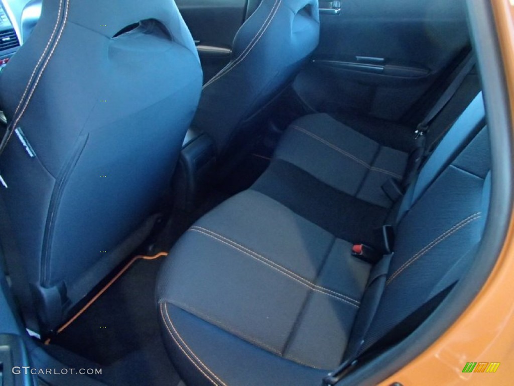 2013 Subaru Impreza WRX 4 Door Orange Special Edition Rear Seat Photos