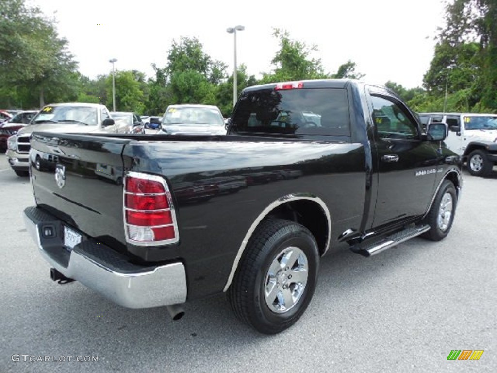 2011 Ram 1500 SLT Regular Cab - Brilliant Black Crystal Pearl / Light Pebble Beige/Bark Brown photo #7