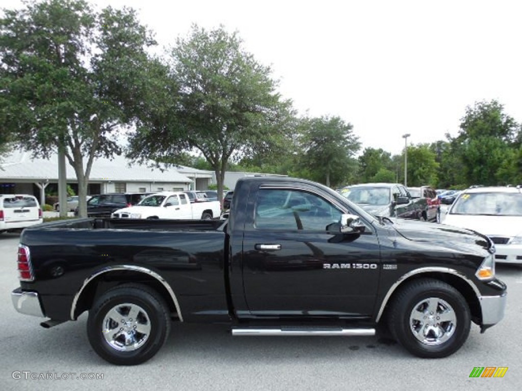 2011 Ram 1500 SLT Regular Cab - Brilliant Black Crystal Pearl / Light Pebble Beige/Bark Brown photo #8