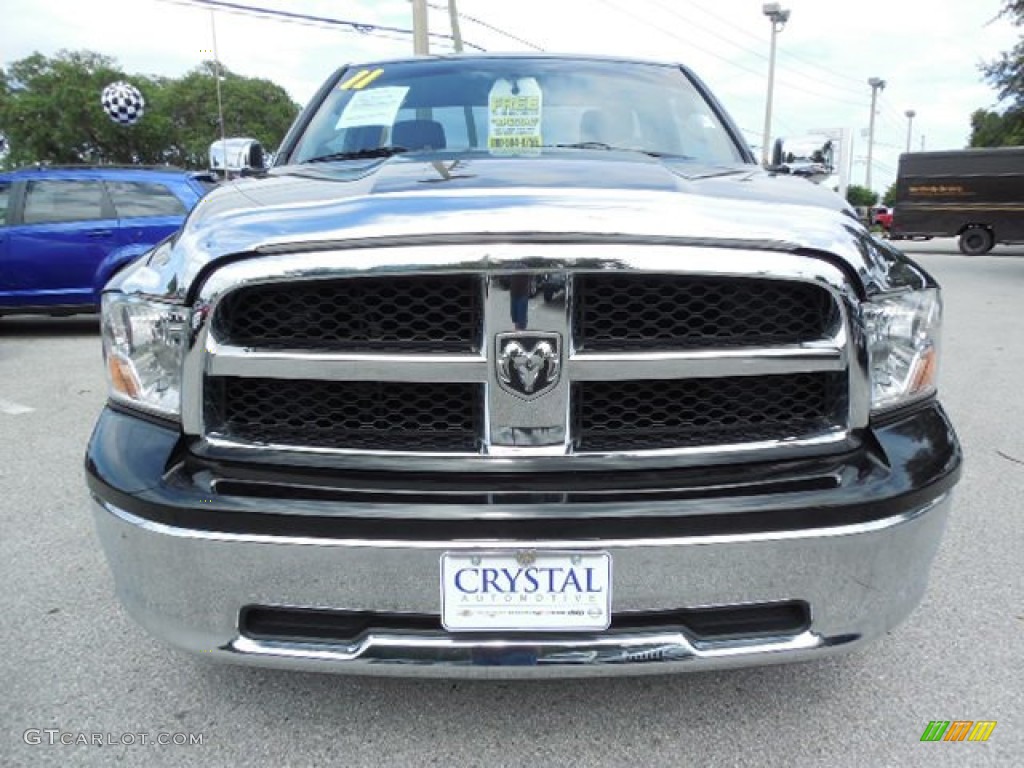 2011 Ram 1500 SLT Regular Cab - Brilliant Black Crystal Pearl / Light Pebble Beige/Bark Brown photo #12