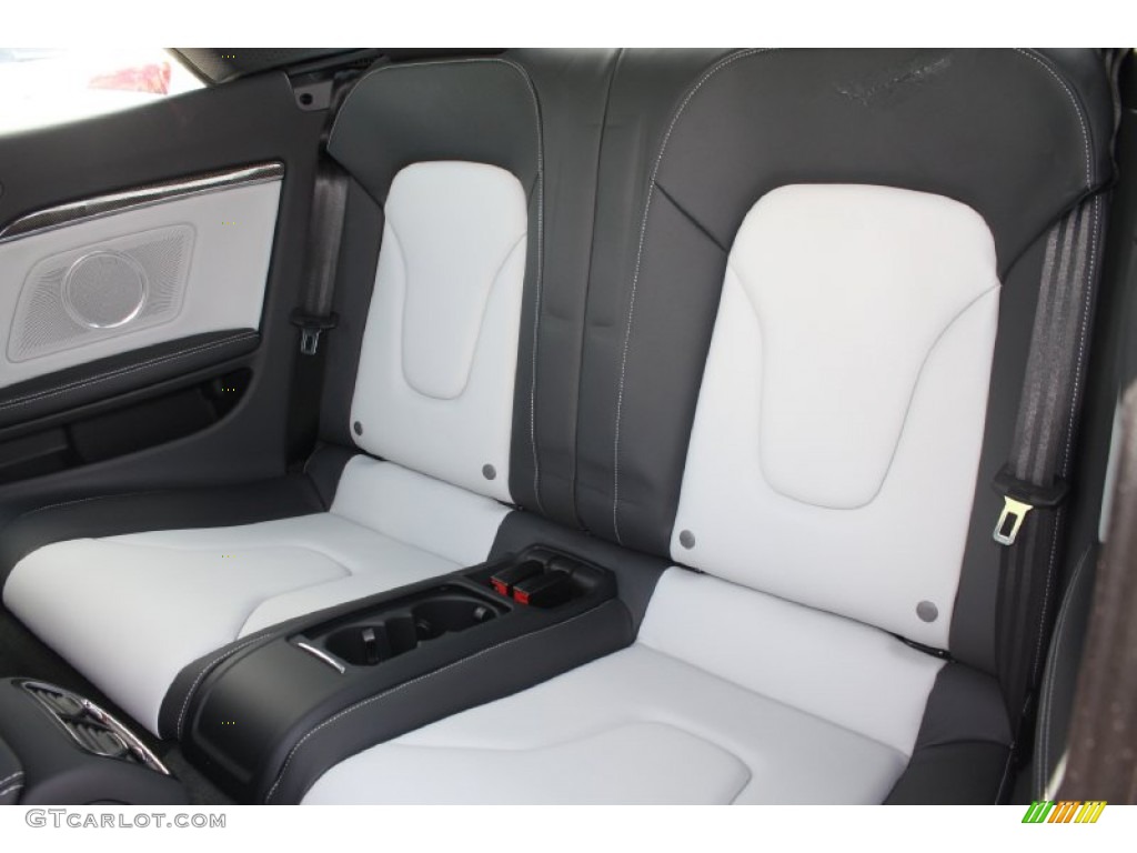 Black/Lunar Silver Interior 2013 Audi S5 3.0 TFSI quattro Convertible Photo #81689000