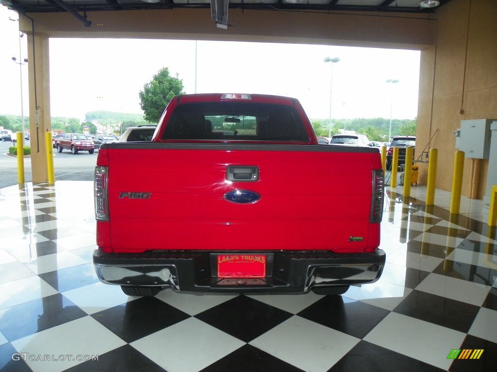 2010 F150 XLT SuperCrew - Vermillion Red / Black photo #5