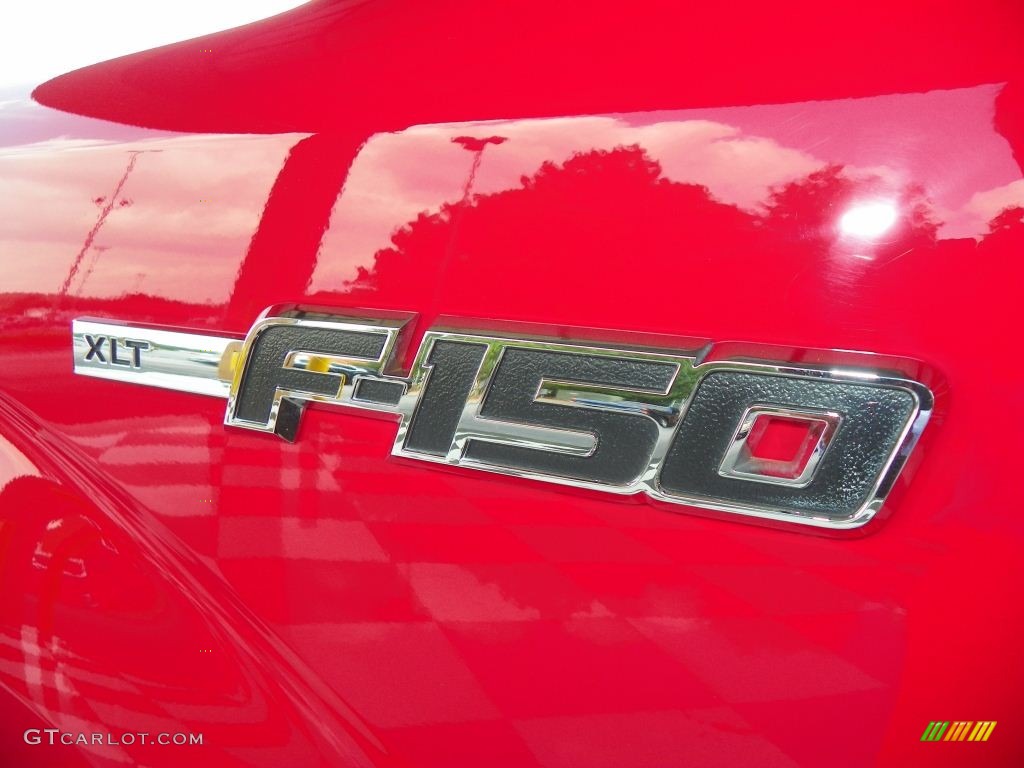 2010 F150 XLT SuperCrew - Vermillion Red / Black photo #7