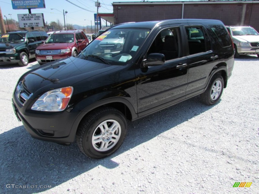 2002 CR-V EX 4WD - Nighthawk Black Pearl / Black photo #10