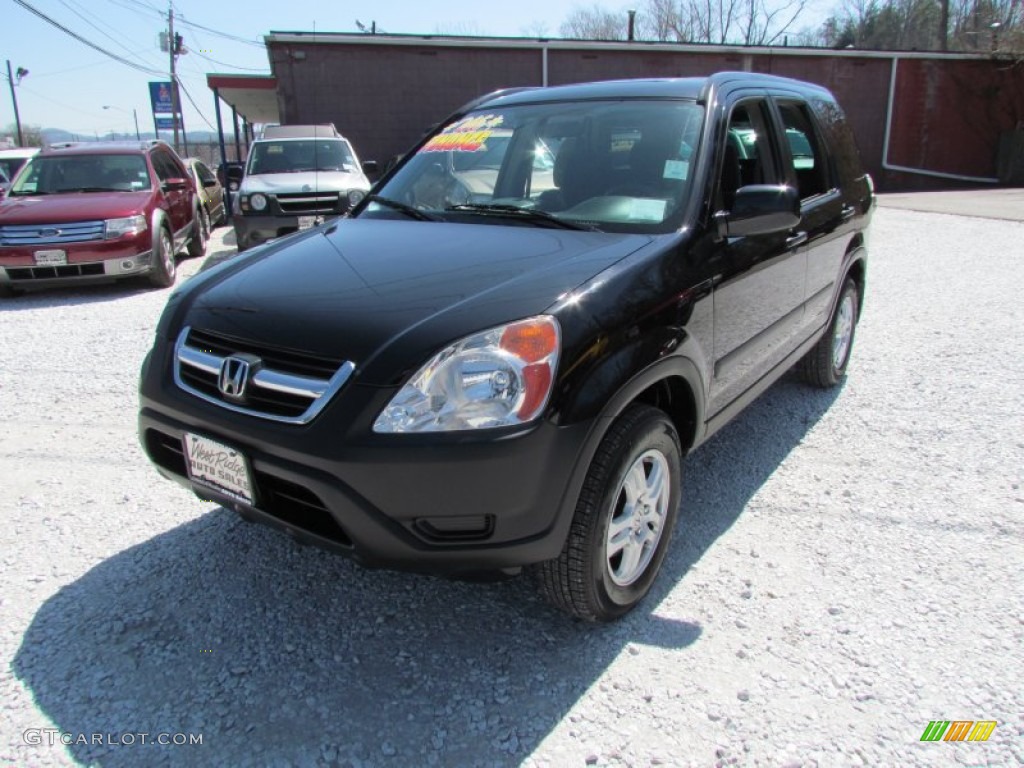 2002 CR-V EX 4WD - Nighthawk Black Pearl / Black photo #11