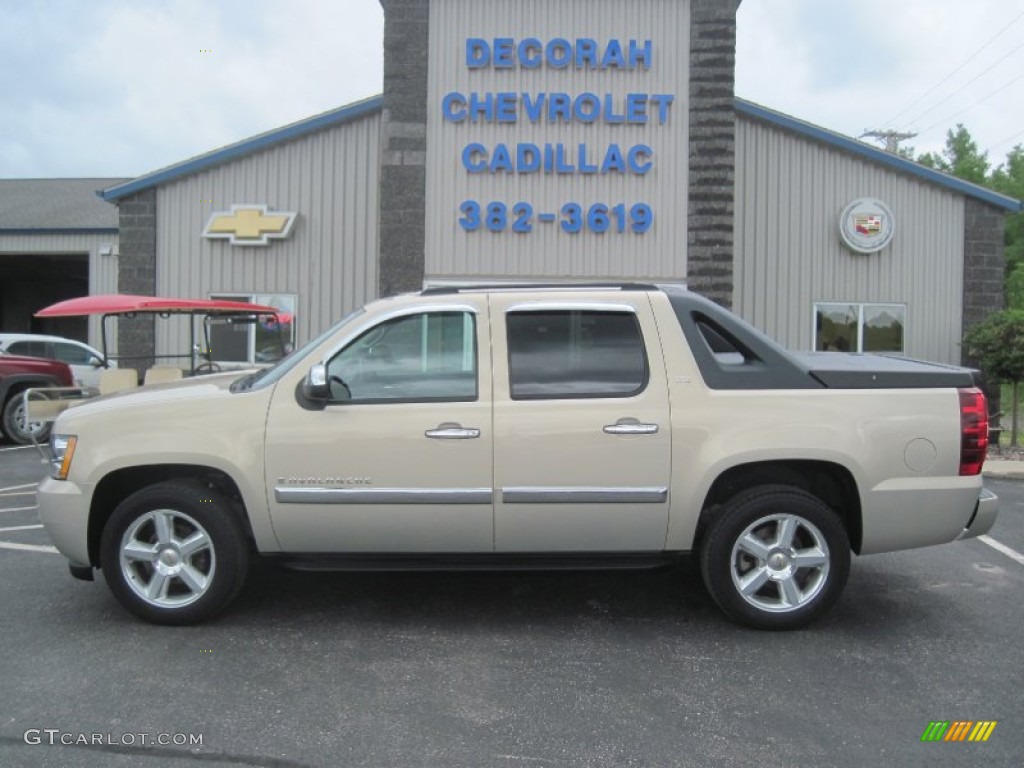 2008 Avalanche LTZ 4x4 - Gold Mist Metallic / Ebony photo #1