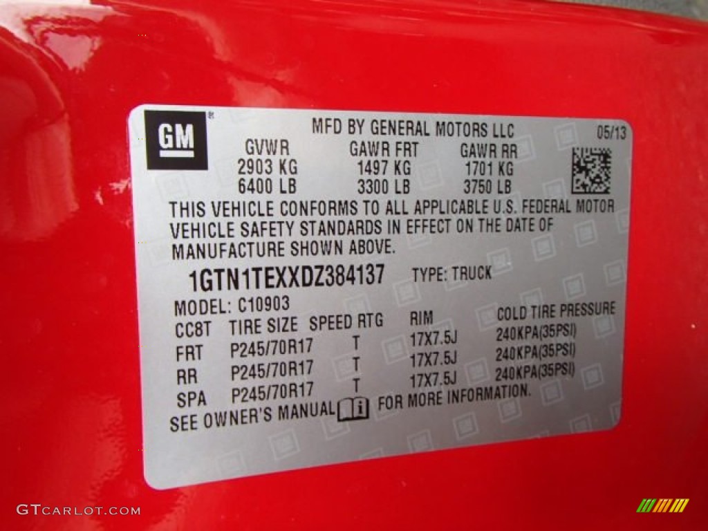 2013 Sierra 1500 Regular Cab - Fire Red / Dark Titanium photo #20