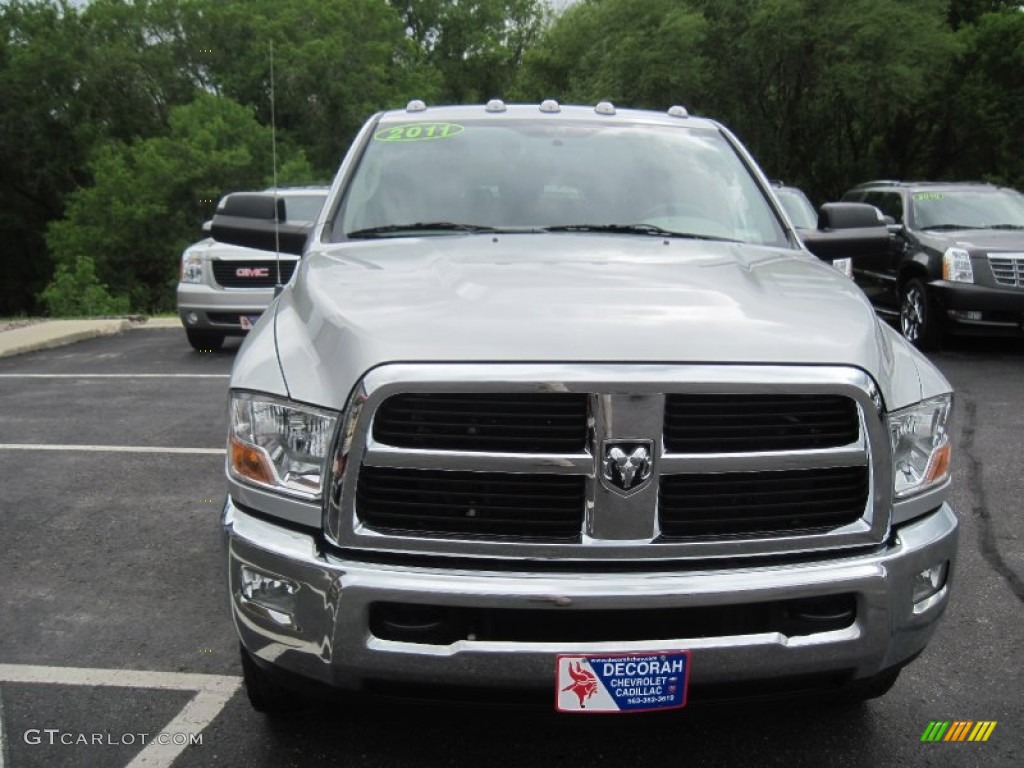 2011 Ram 3500 HD SLT Mega Cab 4x4 Dually - Bright Silver Metallic / Dark Slate Gray/Medium Graystone photo #2
