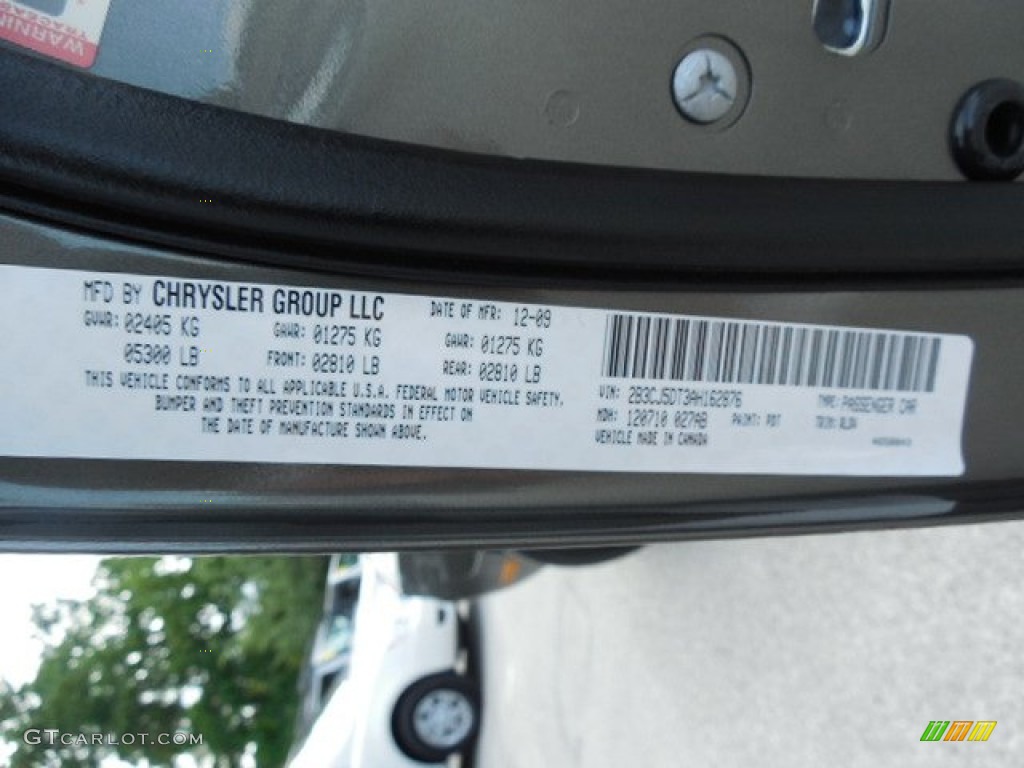 2010 Challenger R/T - Dark Titanium Metallic / Dark Slate Gray photo #22