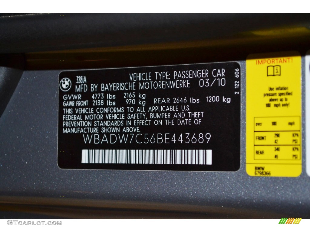 2011 3 Series 328i Convertible - Space Gray Metallic / Black photo #8