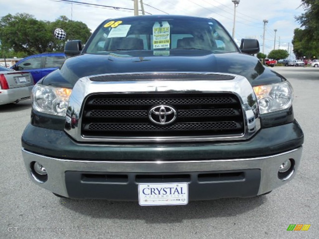 2008 Tundra SR5 Double Cab - Timberland Green Mica / Beige photo #13