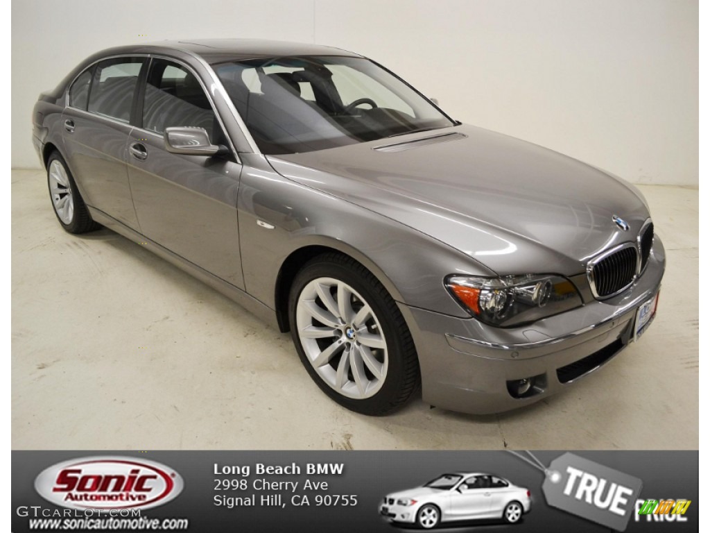 2008 7 Series 750Li Sedan - Sterling Grey Metallic / Black photo #1