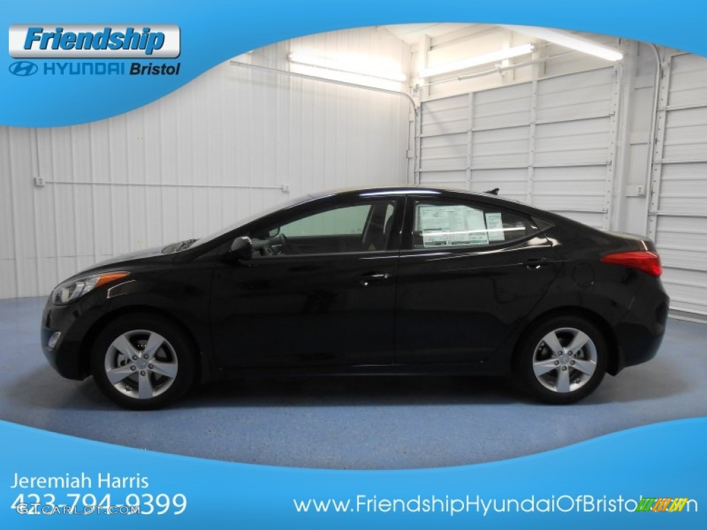 2013 Elantra GLS - Black / Gray photo #1