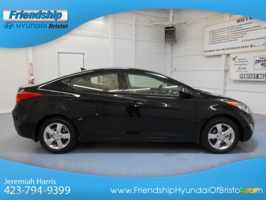 2013 Elantra GLS - Black / Gray photo #5