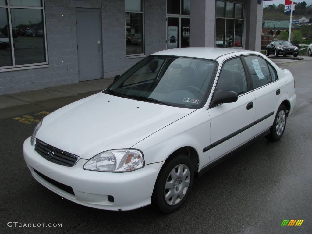 2000 Civic LX Sedan - Taffeta White / Gray photo #2