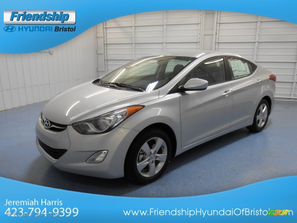 2013 Elantra GLS - Shimmering Air Silver / Gray photo #2