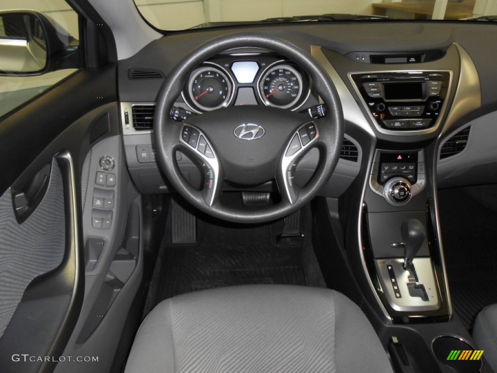 2013 Elantra GLS - Shimmering Air Silver / Gray photo #7