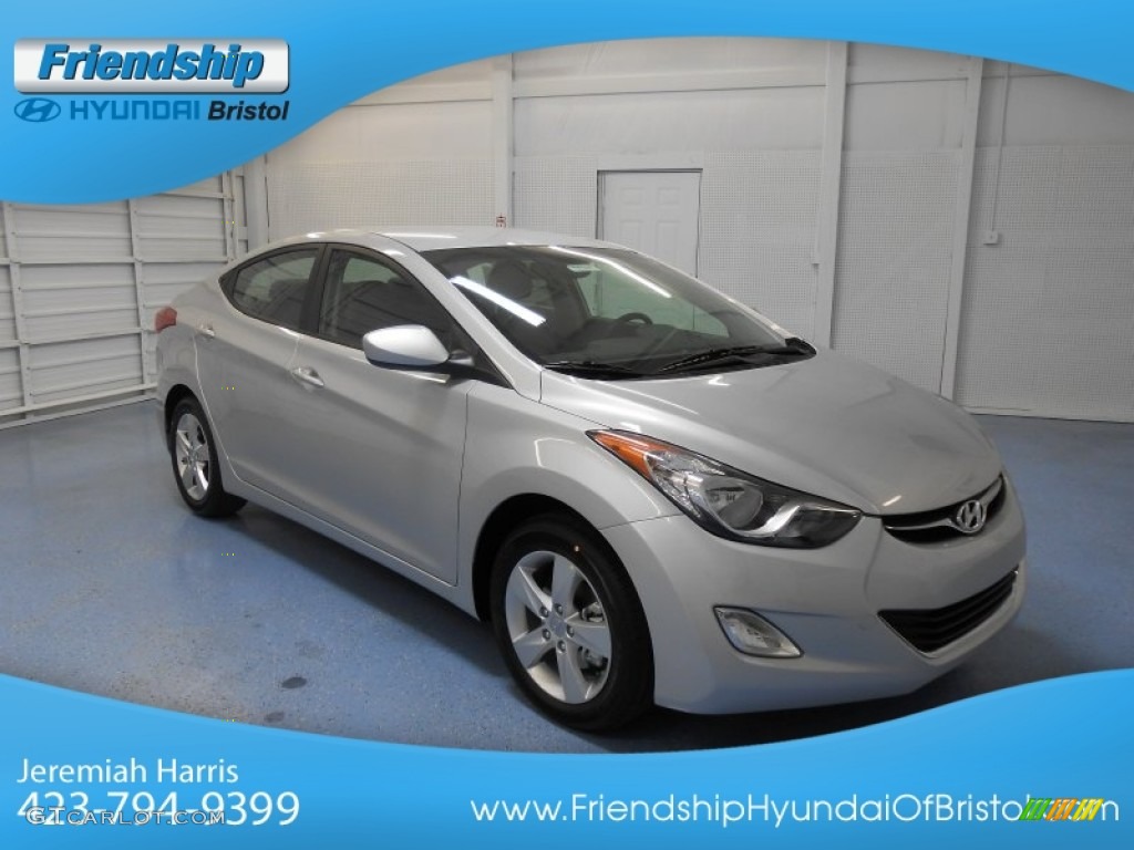 2013 Elantra GLS - Shimmering Air Silver / Gray photo #4