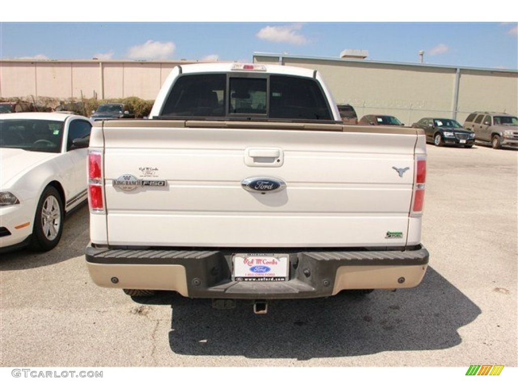 2010 F150 King Ranch SuperCrew - White Platinum Metallic Tri Coat / Chapparal Leather photo #6