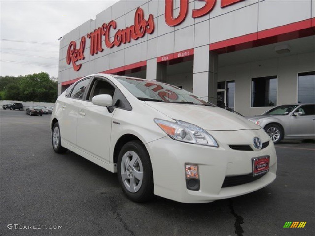 2010 Prius Hybrid II - Blizzard White Pearl / Bisque photo #1