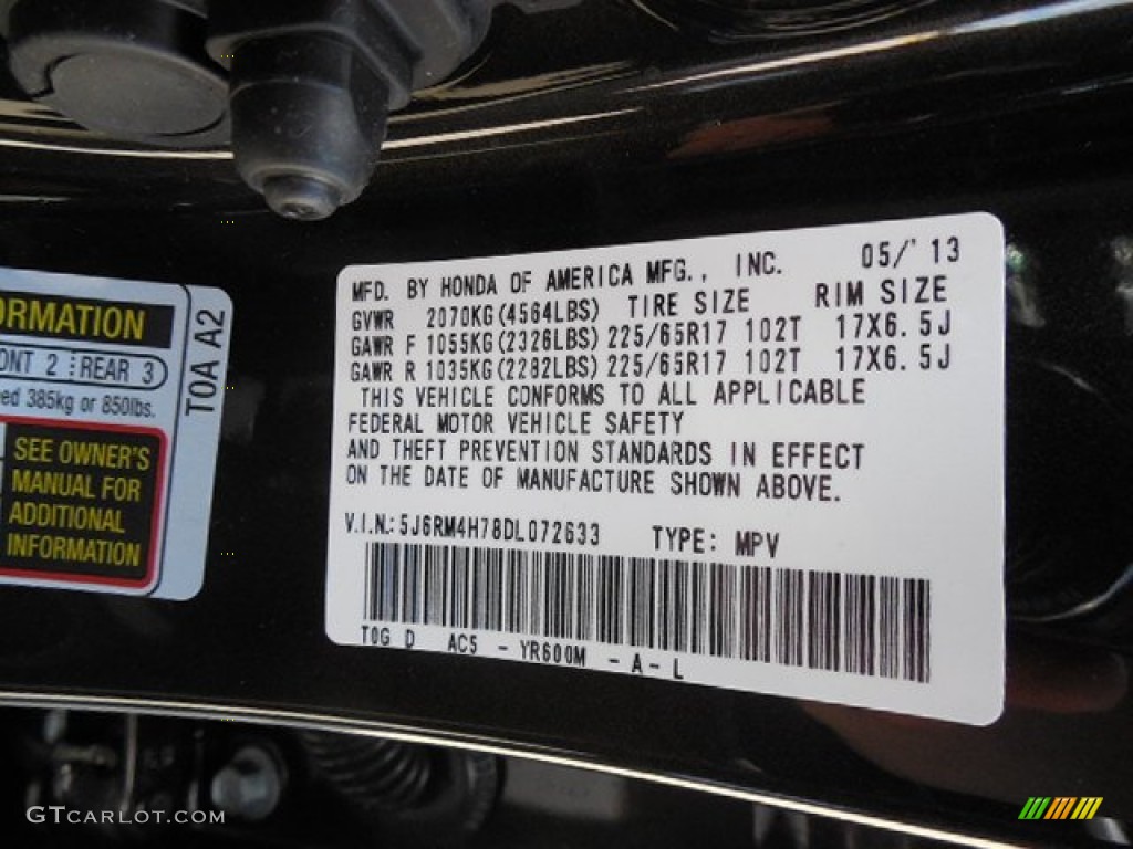 2013 CR-V EX-L AWD - Kona Coffee Metallic / Black photo #9