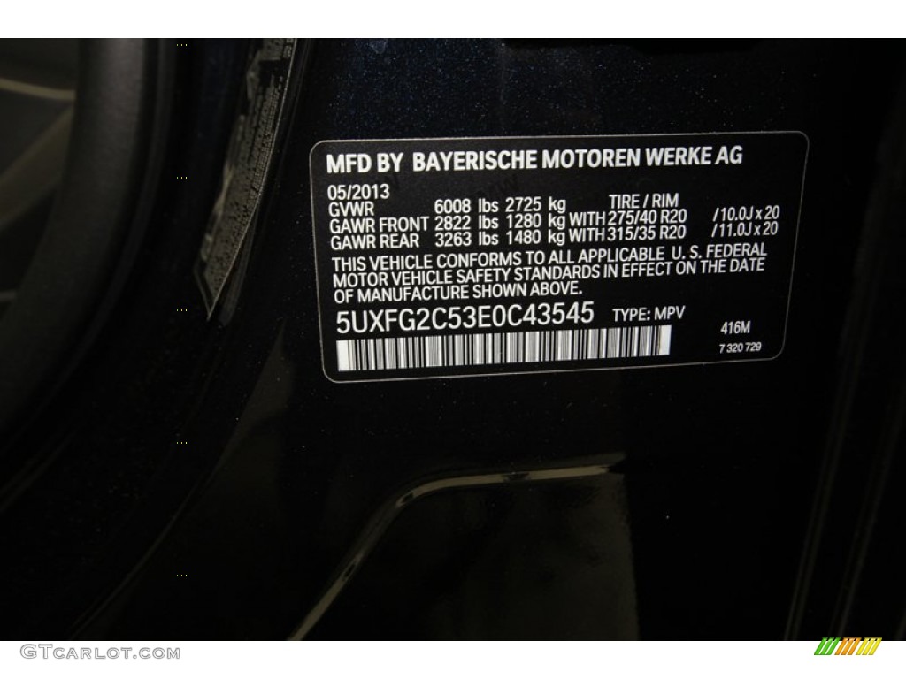 2014 X6 xDrive35i - Carbon Black Metallic / Black photo #9