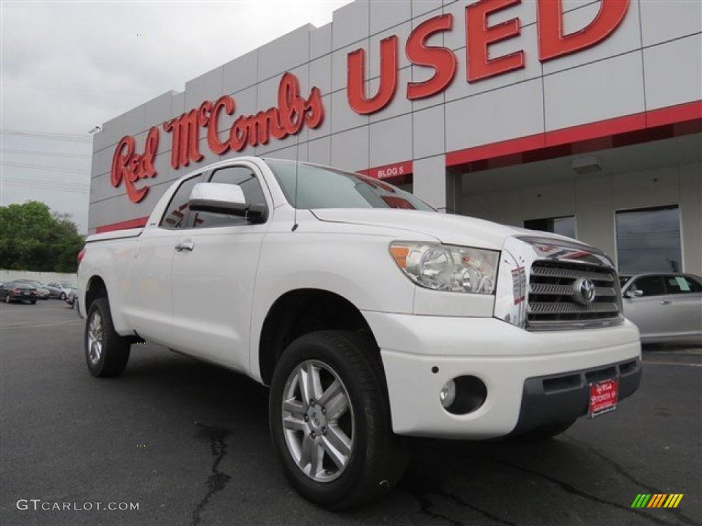 2007 Tundra Limited Double Cab - Super White / Graphite Gray photo #1