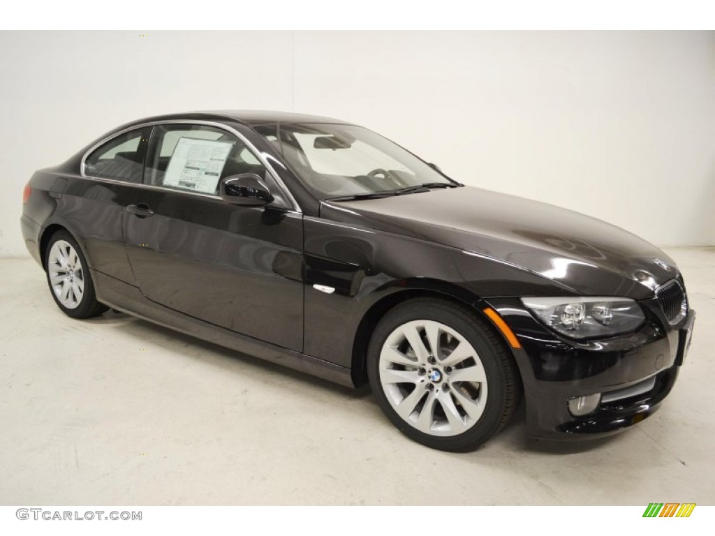 2013 3 Series 328i Coupe - Jet Black / Black photo #2