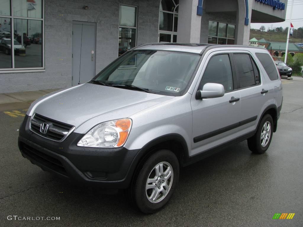 2002 CR-V EX 4WD - Satin Silver Metallic / Black photo #2