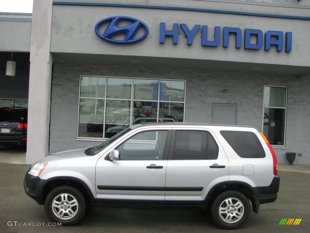 2002 CR-V EX 4WD - Satin Silver Metallic / Black photo #3