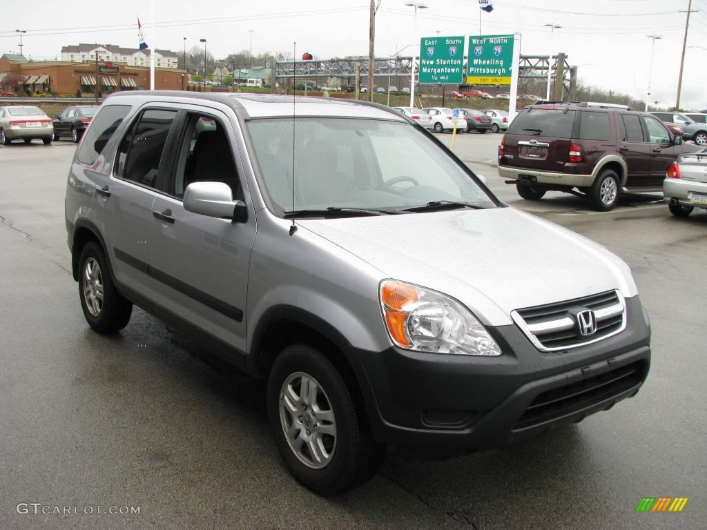 2002 CR-V EX 4WD - Satin Silver Metallic / Black photo #8