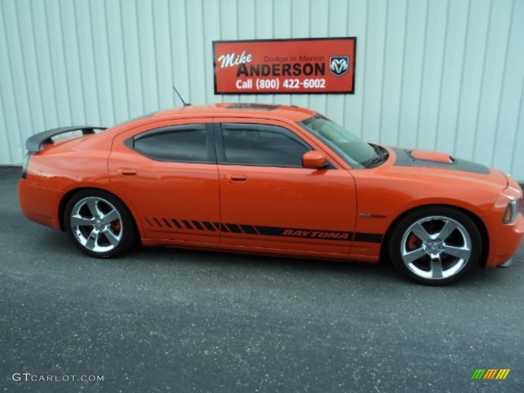 2008 Charger R/T Daytona - HEMI Orange Pearl / Dark Slate Gray photo #2