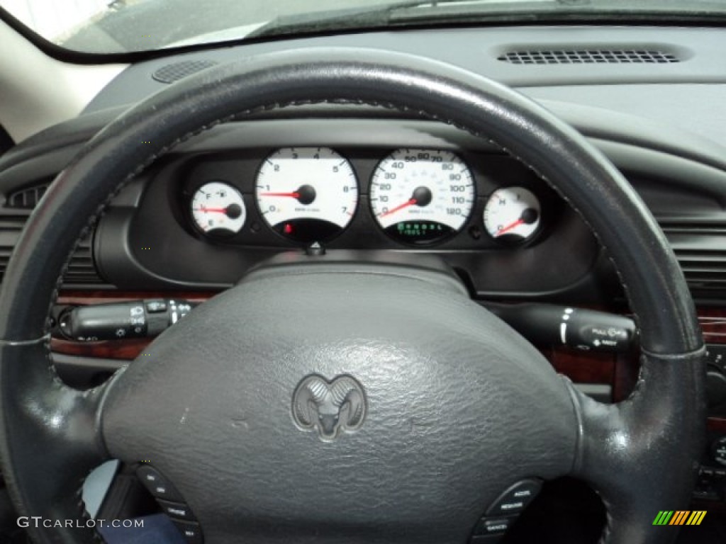 2002 Dodge Stratus ES Sedan Dark Slate Gray Steering Wheel Photo #81706910