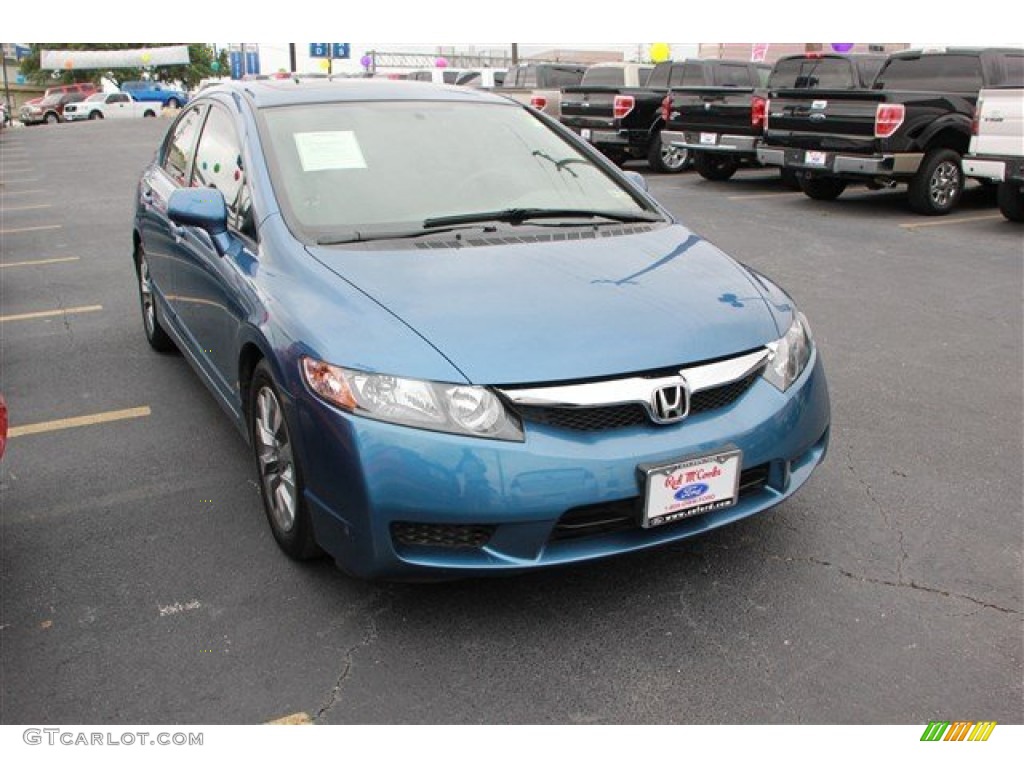 2009 Civic EX Sedan - Atomic Blue Metallic / Gray photo #1