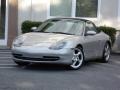 2000 Arctic Silver Metallic Porsche 911 Carrera Cabriolet  photo #2