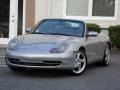 2000 Arctic Silver Metallic Porsche 911 Carrera Cabriolet  photo #3